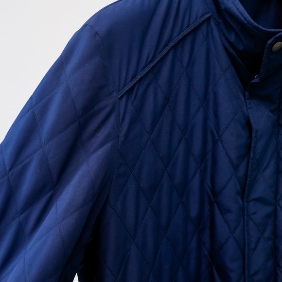 Canali Navy Quilted Zip Jacket - Picture 5 of 16